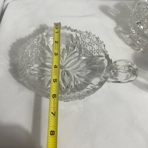 Antique American Brilliant Period Cut
Crystal Glass Sugar & Creamer Set
W/Dish - Picture 11 of 14